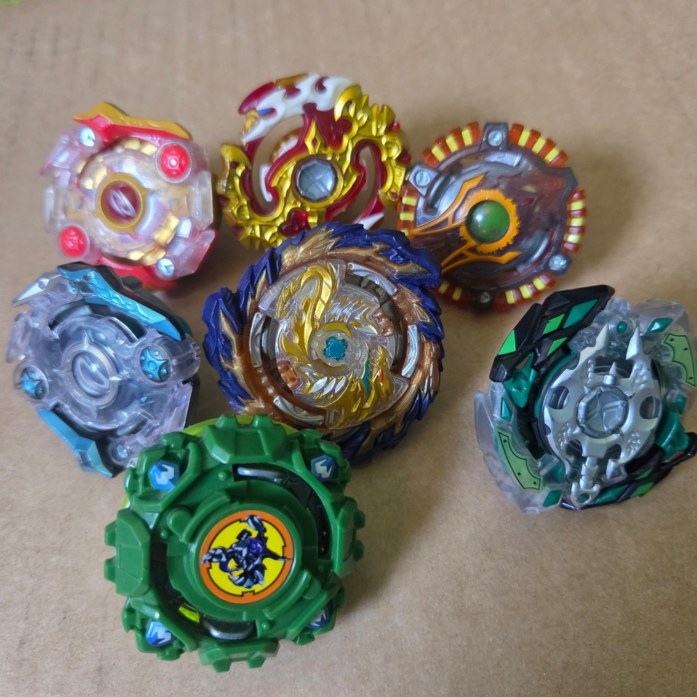 Beyblade Burst Lot of 7 Battle Tops Hasbro Takara Tomy Burst Evolution Turbo Mix
